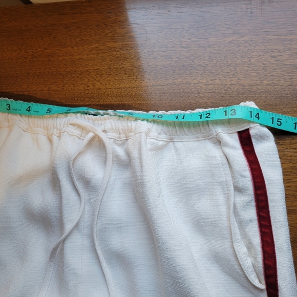 J. Crew Stratus side-stripe pant in luster canvas Size S Ivory Red $198 CK016 - Picture 8 of 10